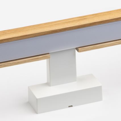 Brilagi - LED Kúpeľňové osvetlenie zrkadla WOODY MIRROR LED/12W/230V 60 cm IP44 dub/biela