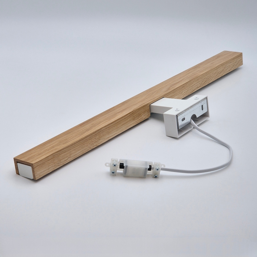 Brilagi - LED Kúpeľňové osvetlenie zrkadla WOODY MIRROR LED/12W/230V 60 cm IP44 dub/biela