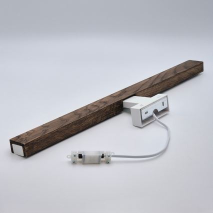 Brilagi - LED Kúpeľňové osvetlenie zrkadla WOODY MIRROR LED/12W/230V 60 cm IP44 dub orech/biela