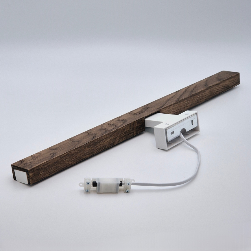Brilagi - LED Kúpeľňové osvetlenie zrkadla WOODY MIRROR LED/12W/230V 60 cm IP44 dub orech/biela