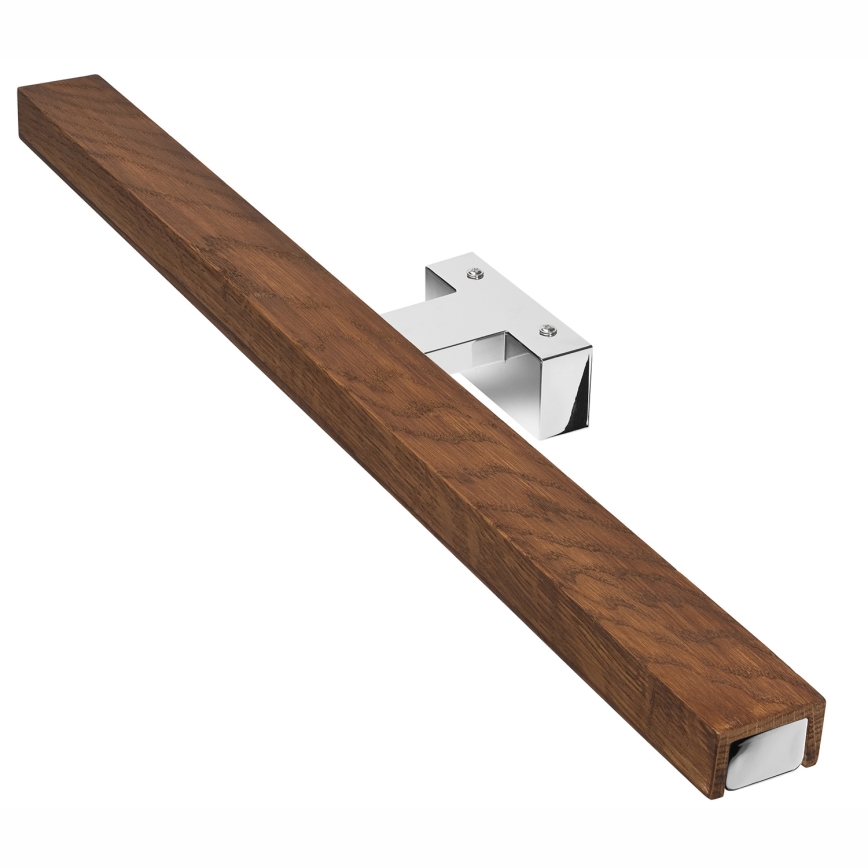 Brilagi - LED Kúpeľňové osvetlenie zrkadla WOODY MIRROR LED/12W/230V 60 cm IP44 dub čerešňa/lesklý chróm