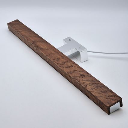 Brilagi - LED Kúpeľňové osvetlenie zrkadla WOODY MIRROR LED/12W/230V 60 cm IP44 dub čerešňa/lesklý chróm