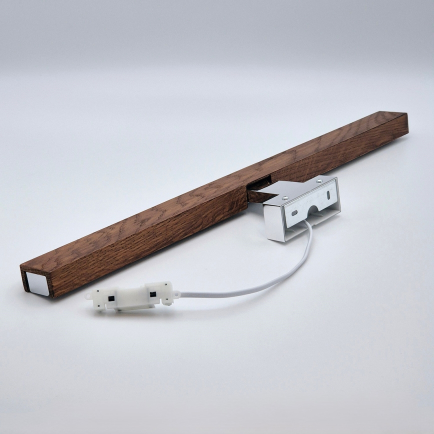 Brilagi - LED Kúpeľňové osvetlenie zrkadla WOODY MIRROR LED/12W/230V 60 cm IP44 dub čerešňa/lesklý chróm