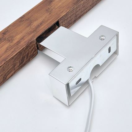 Brilagi - LED Kúpeľňové osvetlenie zrkadla WOODY MIRROR LED/12W/230V 60 cm IP44 dub čerešňa/lesklý chróm