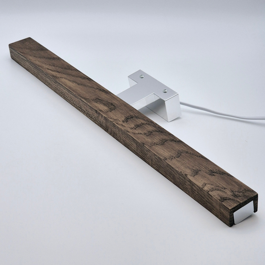 Brilagi - LED Kúpeľňové osvetlenie zrkadla WOODY MIRROR LED/12W/230V 60 cm IP44 dub orech/lesklý chróm