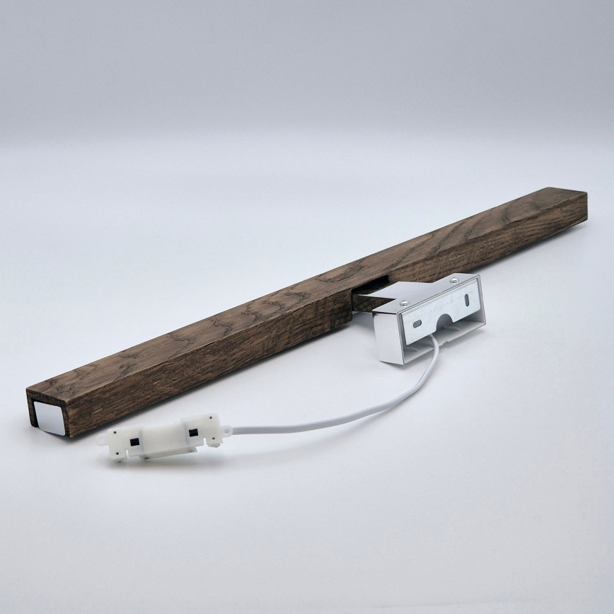 Brilagi - LED Kúpeľňové osvetlenie zrkadla WOODY MIRROR LED/12W/230V 60 cm IP44 dub orech/lesklý chróm
