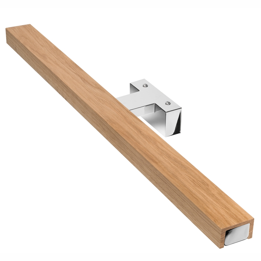 Brilagi - LED Kúpeľňové osvetlenie zrkadla WOODY MIRROR LED/12W/230V 60 cm IP44 dub/lesklý chróm