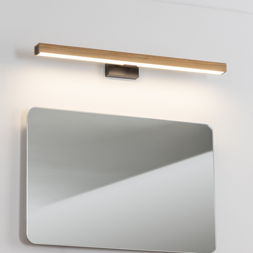 Brilagi - LED Kúpeľňové osvetlenie zrkadla WOODY MIRROR LED/12W/230V 60 cm IP44 dub/čierna