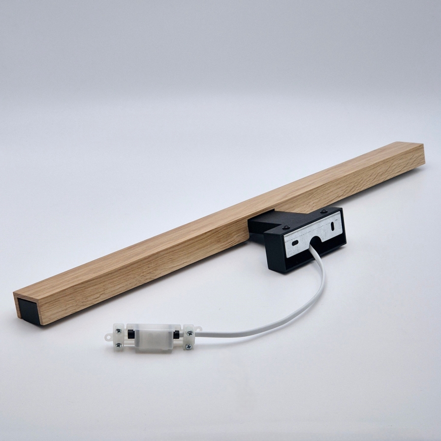 Brilagi - LED Kúpeľňové osvetlenie zrkadla WOODY MIRROR LED/12W/230V 60 cm IP44 dub/čierna