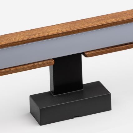Brilagi - LED Kúpeľňové osvetlenie zrkadla WOODY MIRROR LED/12W/230V 60 cm IP44 dub čerešňa/čierna