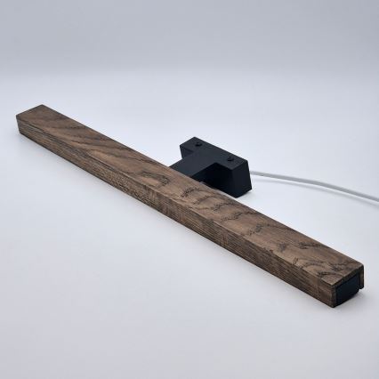 Brilagi - LED Kúpeľňové osvetlenie zrkadla WOODY MIRROR LED/12W/230V 60 cm IP44 dub orech/čierna