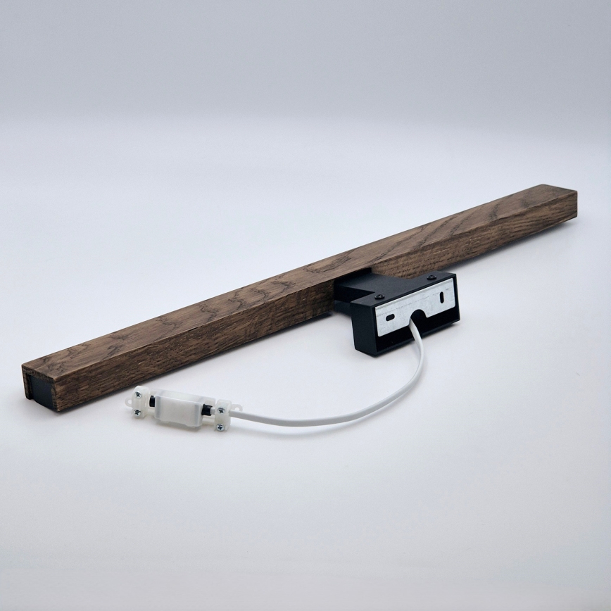 Brilagi - LED Kúpeľňové osvetlenie zrkadla WOODY MIRROR LED/12W/230V 60 cm IP44 dub orech/čierna