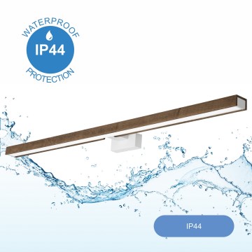 Brilagi - LED Kúpeľňové osvetlenie zrkadla WOODY MIRROR LED/15W/230V 90 cm IP44 dub orech/biela