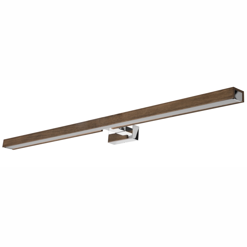 Brilagi - LED Kúpeľňové osvetlenie zrkadla WOODY MIRROR LED/15W/230V 90 cm IP44 dub orech/lesklý chróm
