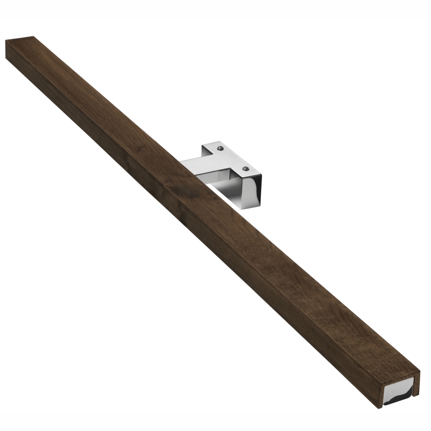 Brilagi - LED Kúpeľňové osvetlenie zrkadla WOODY MIRROR LED/15W/230V 90 cm IP44 dub orech/lesklý chróm