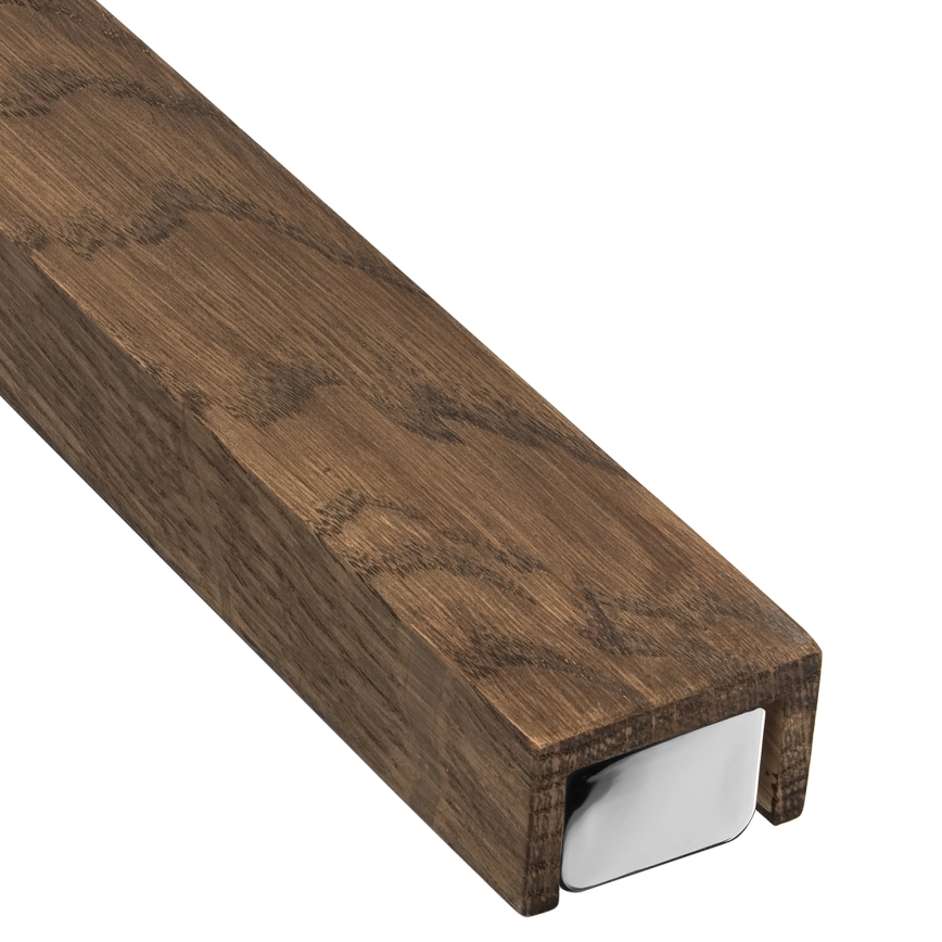 Brilagi - LED Kúpeľňové osvetlenie zrkadla WOODY MIRROR LED/15W/230V 90 cm IP44 dub orech/lesklý chróm