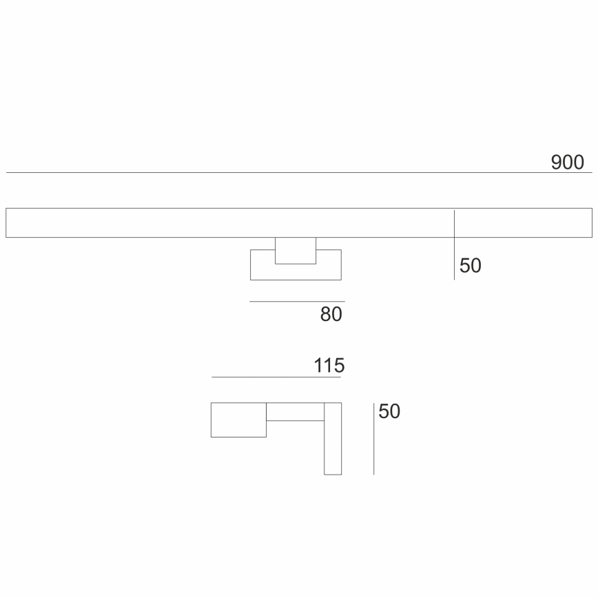 Brilagi - LED Kúpeľňové osvetlenie zrkadla WOODY MIRROR LED/15W/230V 90 cm IP44 dub orech/lesklý chróm