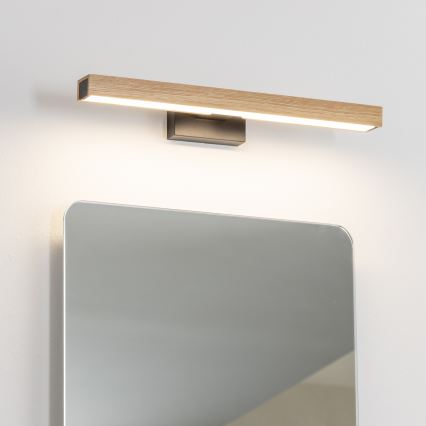 Brilagi - LED Kúpeľňové osvetlenie zrkadla WOODY MIRROR LED/8W/230V 40 cm IP44 dub/čierna