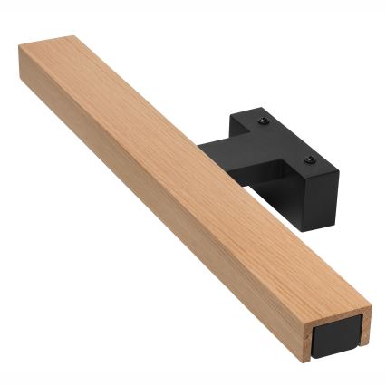 Brilagi - LED Kúpeľňové osvetlenie zrkadla WOODY MIRROR LED/8W/230V 40 cm IP44 dub/čierna