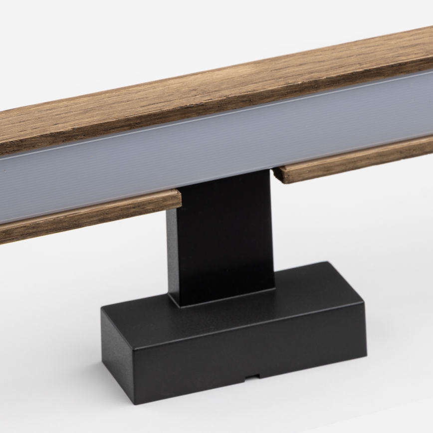 Brilagi - LED Kúpeľňové osvetlenie zrkadla WOODY MIRROR LED/8W/230V 40 cm IP44 dub orech/čierna