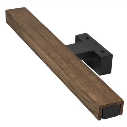 Brilagi - LED Kúpeľňové osvetlenie zrkadla WOODY MIRROR LED/8W/230V 40 cm IP44 dub orech/čierna