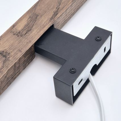Brilagi - LED Kúpeľňové osvetlenie zrkadla WOODY MIRROR LED/8W/230V 40 cm IP44 dub orech/čierna