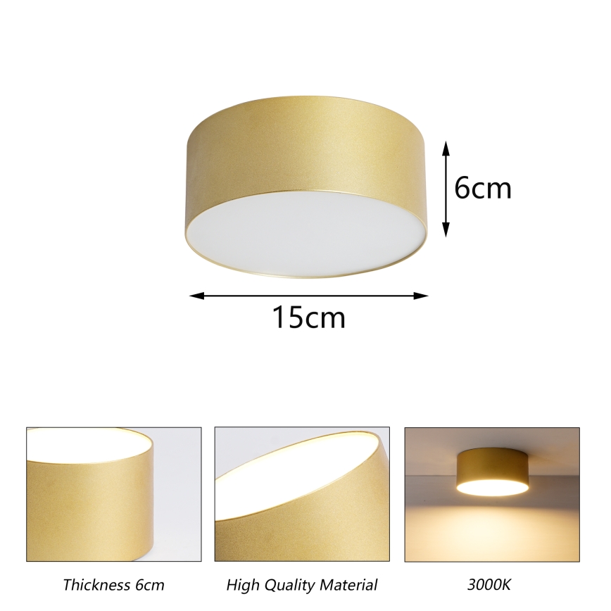 BRILAGI - LED Kúpeľňové stropné svietidlo FORIS LED/20W/230V pr. 15 cm zlaté IP44