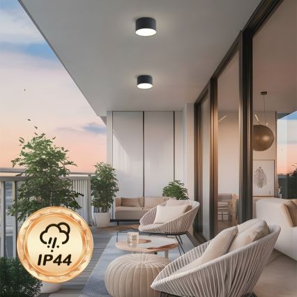 Brilagi - LED kúpeľňové stropné svietidlo FORIS LED/9W/230V pr. 9 cm čierne IP44