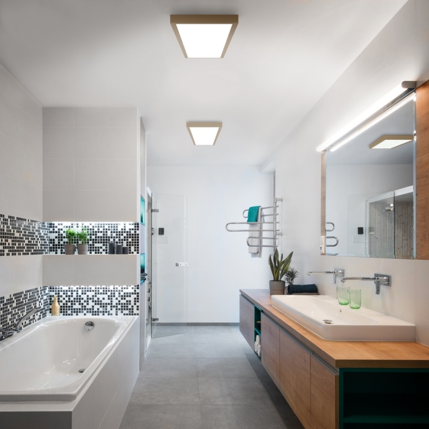 Brilagi - LED kúpeľňové stropné svietidlo FRAME LED/50W/230V 120x30 cm IP44 béžové