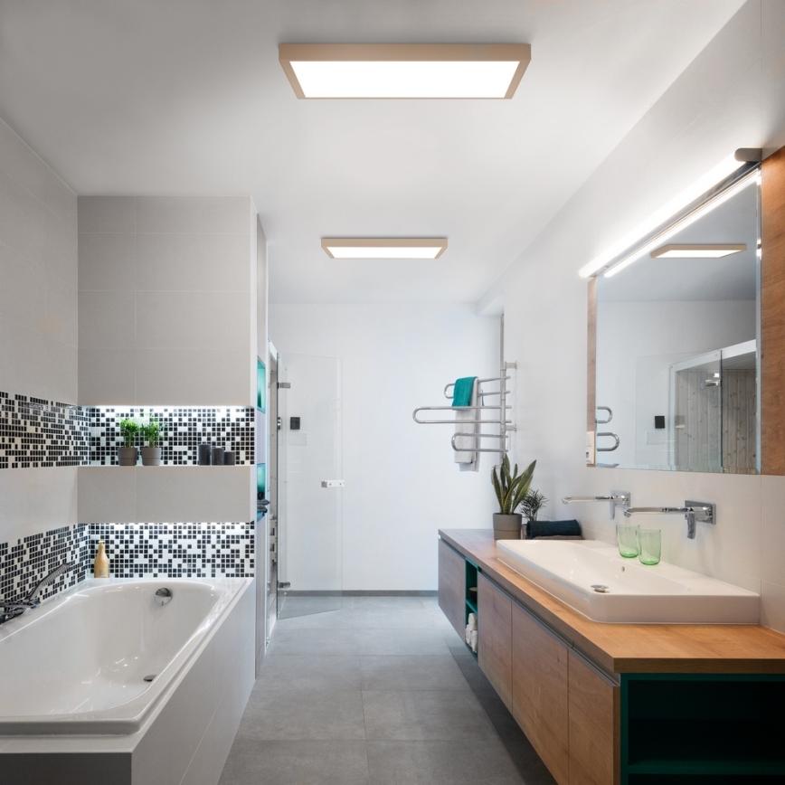 Brilagi - LED kúpeľňové stropné svietidlo FRAME LED/50W/230V 60x60 cm IP44 béžová