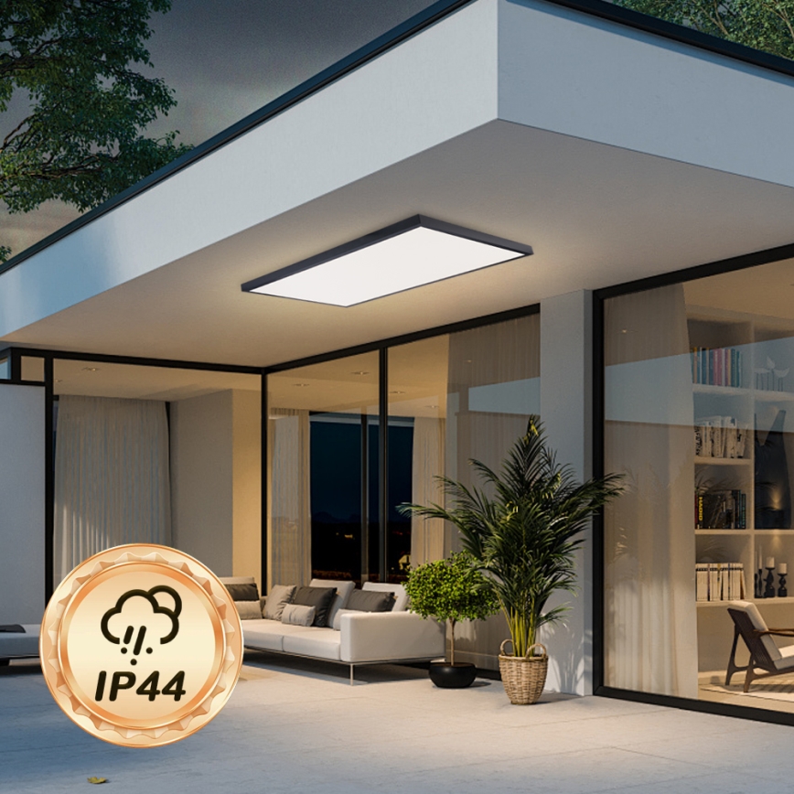 Brilagi - LED kúpeľňové stropné svietidlo FRAME LED/96W/230V 120x60 cm 3000/4000/6000K IP44 čierna