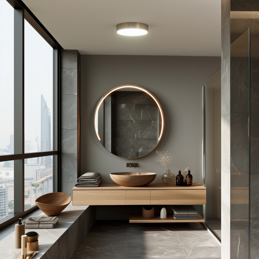 Brilagi - LED kúpeľňové stropné svietidlo POOL LED/24W/230V 3000/4000/5500K pr. 30 cm IP54 bronz