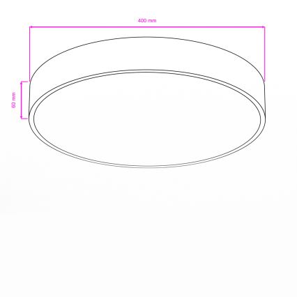 Brilagi - LED kúpeľňové stropné svietidlo POOL LED/36W/230V 3000/4000/5500K priemer 40 cm IP54 biele