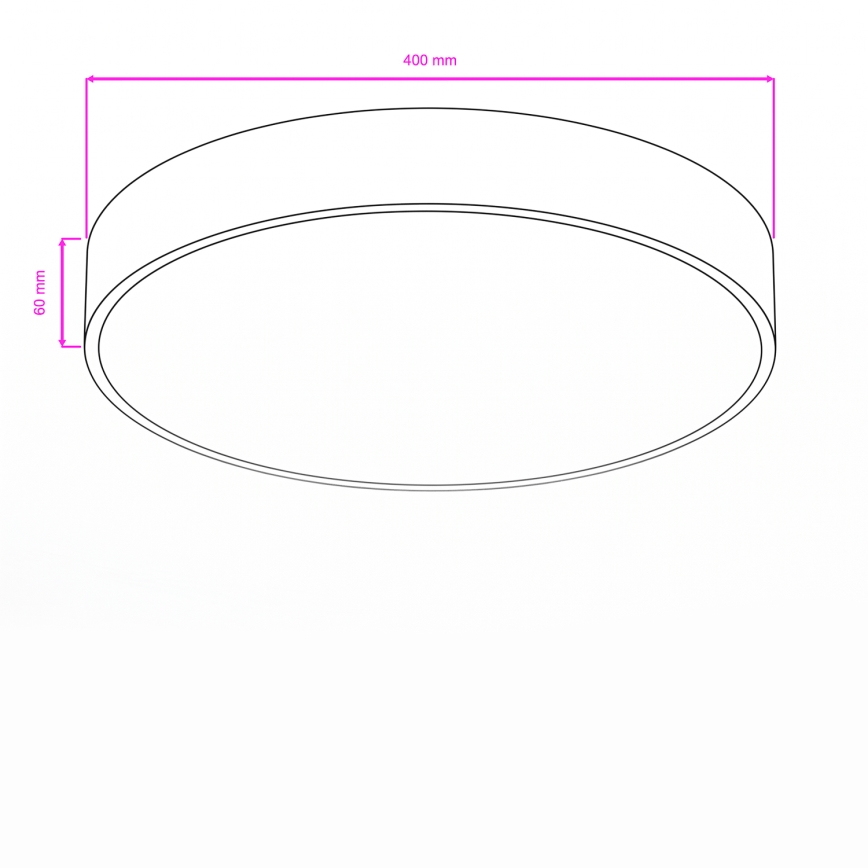 Brilagi - LED kúpeľňové stropné svietidlo POOL LED/36W/230V 3000/4000/5500K priemer 40 cm IP54 biele