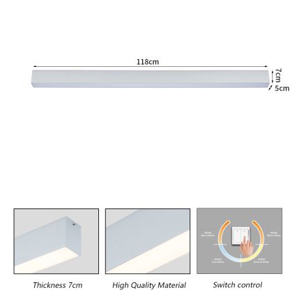 Brilagi - LED kúpeľňové stropné svietidlo SLEEKLINE LED/40W/230V 3000/4500/6000K strieborné IP44