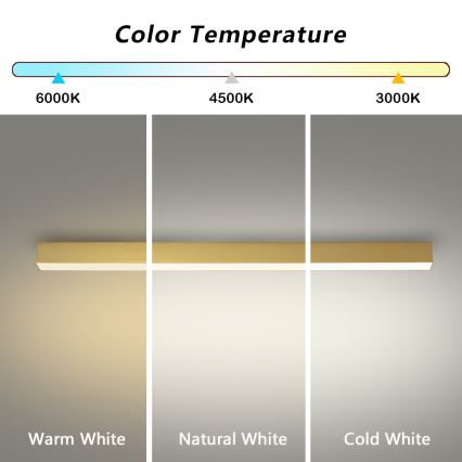 Brilagi - LED Kúpeľňové stropné svietidlo SLEEKLINE LED/40W/230V 3000/4500/6000K zlaté IP44