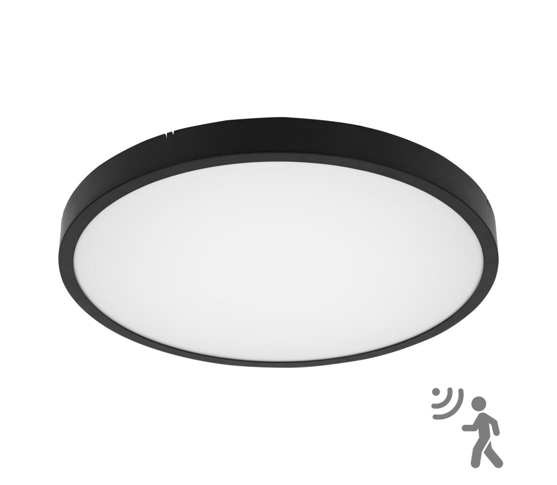 Brilagi-LED Kúpeľňové stropné svietidlo so senzorom ZENNA LED/18W/230V pr. 29,5 cm IP44 čierne BRW3090-18W/HF/CR