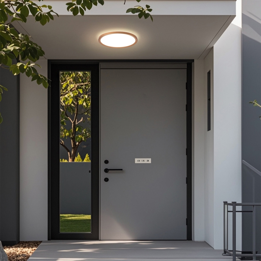 Brilagi - LED kúpeľňové stropné svietidlo ULTRA SLIM LED/12W/230V pr.22,5 cm ružové zlato IP54