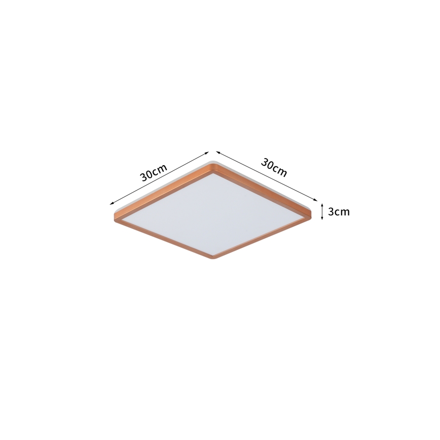 Brilagi - LED Kúpeľňové stropné svietidlo ULTRA SLIM LED/18W/230V 30x30 cm ružové zlato IP54