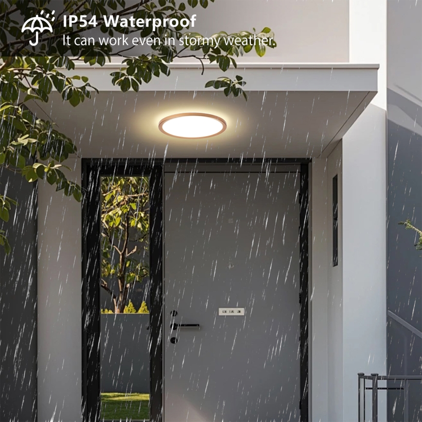 Brilagi - LED kúpeľňové stropné svietidlo ULTRA SLIM LED/18W/230V pr. 30 cm ružovo-zlaté IP54