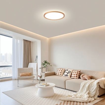 Brilagi - LED kúpeľňové stropné svietidlo ULTRA SLIM LED/18W/230V pr. 30 cm ružovo-zlaté IP54