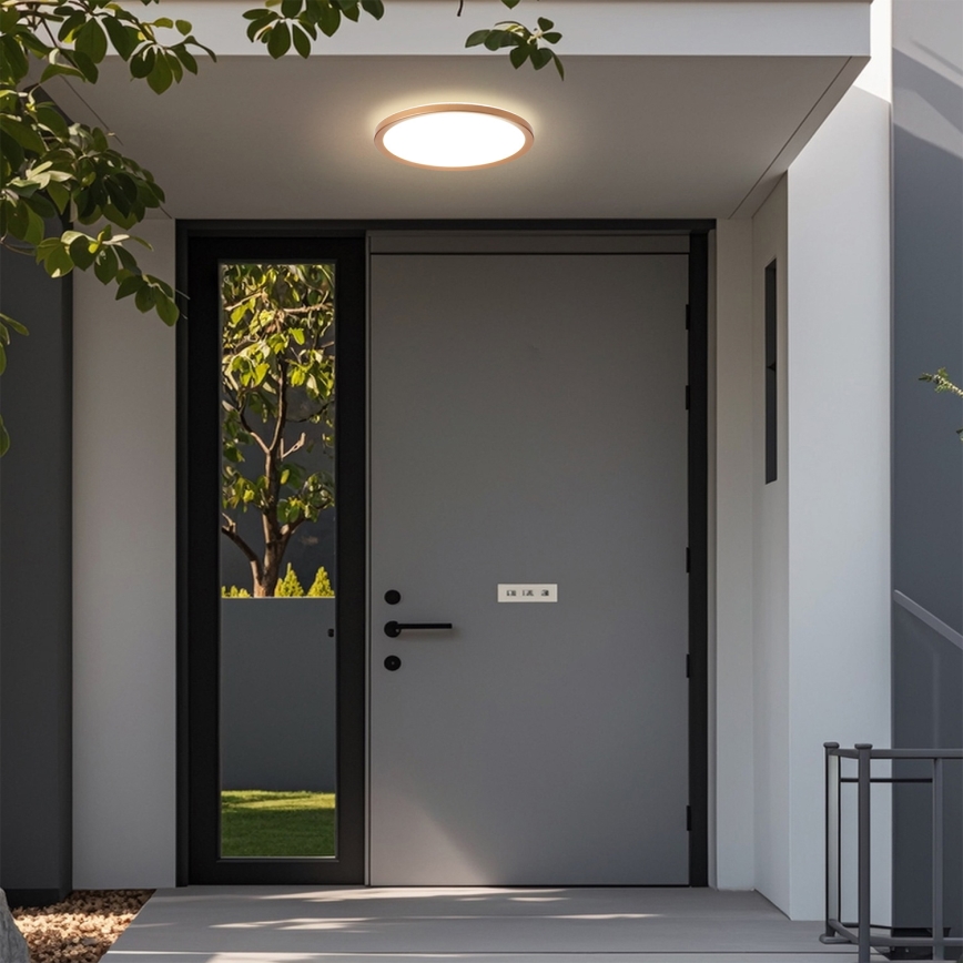 Brilagi - LED kúpeľňové stropné svietidlo ULTRA SLIM LED/18W/230V pr. 30 cm ružovo-zlaté IP54