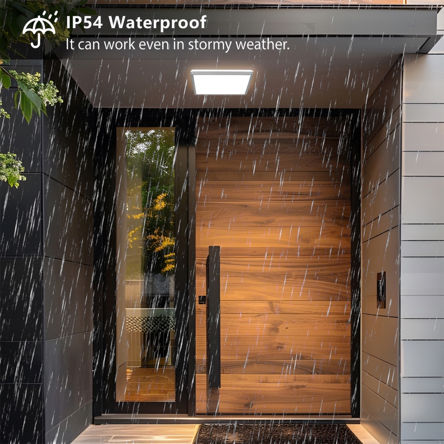 Brilagi - LED kúpeľňové stropné svietidlo ULTRA SLIM LED/24W/230V 42x42 cm strieborné IP54