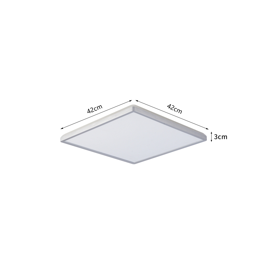 Brilagi - LED kúpeľňové stropné svietidlo ULTRA SLIM LED/24W/230V 42x42 cm strieborné IP54