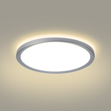 Brilagi - LED kúpeľňové stropné svietidlo ULTRA SLIM LED/24W/230V priemer 42 cm strieborné IP54