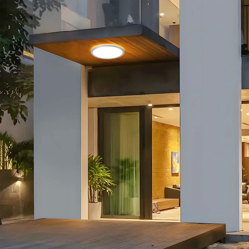 Brilagi - LED kúpeľňové stropné svietidlo ULTRA SLIM LED/24W/230V priemer 42 cm strieborné IP54