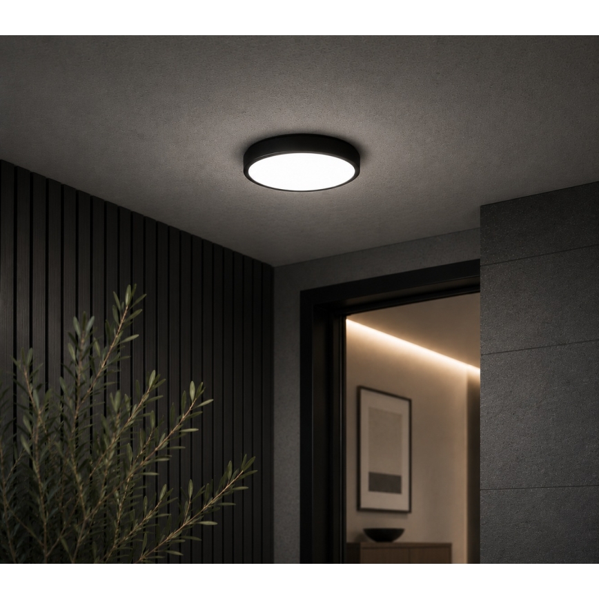 Brilagi - LED kúpeľňové stropné svietidlo ZENNA LED/12W/230V priemer 25 cm IP44 čierne