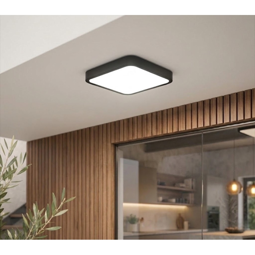 BRILAGI - LED Kúpeľňové stropné svietidlo ZENNA LED/18W/230V 28,5x28,5 cm IP44 čierna