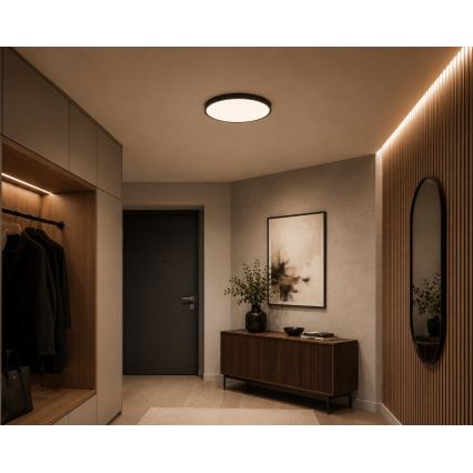 Brilagi - LED kopalniško stropno svetilo ZENNA LED/18W/230V Ø 29,5 cm IP44 antracit