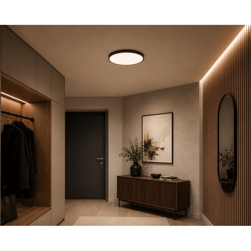 Brilagi - LED kopalniško stropno svetilo ZENNA LED/18W/230V Ø 29,5 cm IP44 antracit